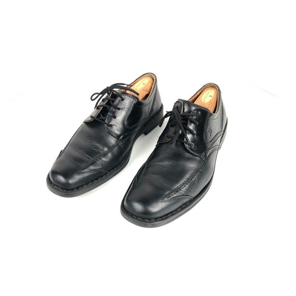 Mens Josef Seibel Black Leather Derbys 9 US - Picture 1 of 6